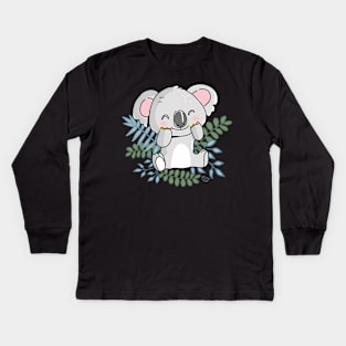 Koala Bear Drawing Australian Kids Long Sleeve T-Shirt